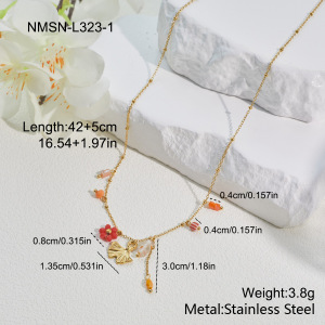 Ensembles De Bijoux Pour Femmes Simple Series Daily Flower En Acier Inoxydable Étanche Couleur Or h5