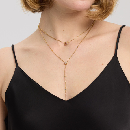 Colliers pendentifs pour femmes, simples et élégants, en acier inoxydable étanche, couleur or, avec zircon et motif floral circulaire. 2