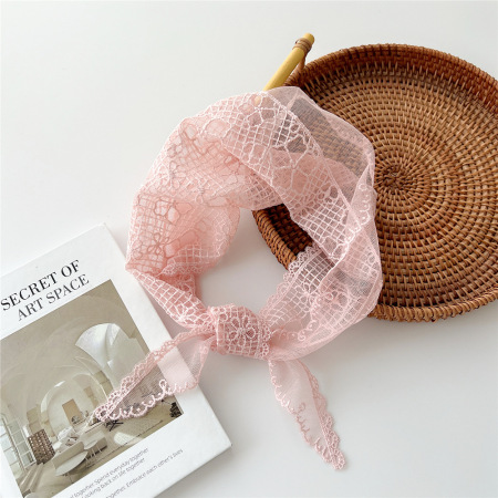 Bandana d'été romantique en dentelle pour femme 2
