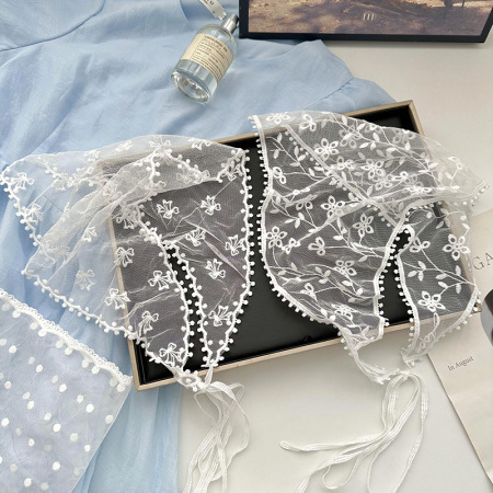 Bandana romantique en dentelle douce, foulard et ceinture multifonctionnels à faire soi-même 2