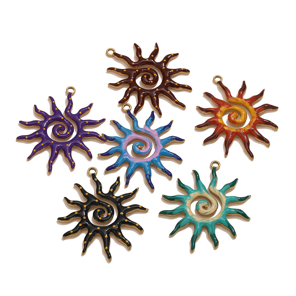 Pendentifs Pour Femmes En Acier Inoxydable Couleur Or, Étanches, De La Série Classique À Faire Soi-Même h5Image4