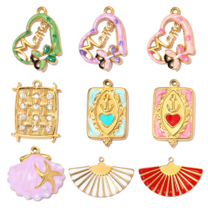 Pendentifs Femme En Forme De Lettre, Style Romantique, À Faire Soi-Même, En Acier Inoxydable, Étanches, Couleur Or h5 Image3