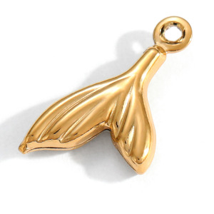 Pendentifs Pour Femmes En Acier Inoxydable, Couleur Or, Motif Fleur, Lune Et Coquillage (À Faire Soi-Même) h5 Image4