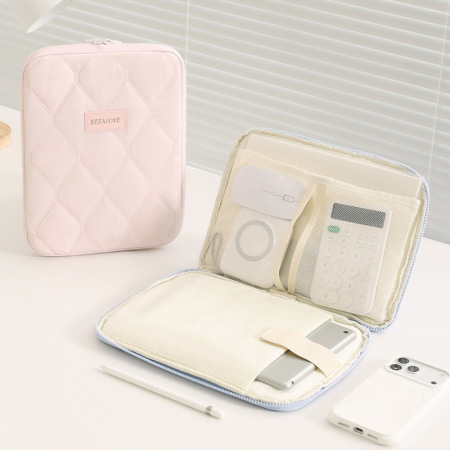 Sac pour ordinateur portable femme, matelassé, couleur unie, style bureau