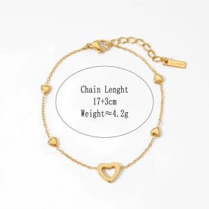 Ensembles De Colliers Pour Femmes En Acier Inoxydable Doré, Motif Cœur Charmant h5 Image6