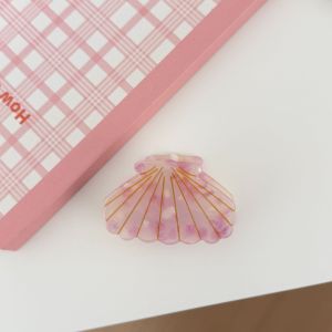 Pinces À Cheveux En Plastique Pour Femmes, Collection Simple Series Vacation Shell h5