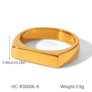 Bagues De Déclaration Quotidiennes En Acier Inoxydable Étanche Couleur Or Et Zircon h5 Image2