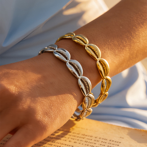 Bracelets Pour Femmes En Acier Inoxydable, Couleur Or, Au Design Créatif Et Étanche h5 Image5