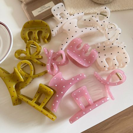 Pinces à cheveux pour femmes Simple Series Sweet Polka Dots PC