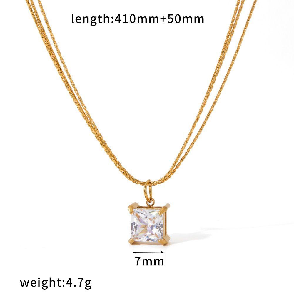 Colliers Pendentifs Pour Femmes En Acier Inoxydable Étanche En Forme De Cœur, Couleur Or 
