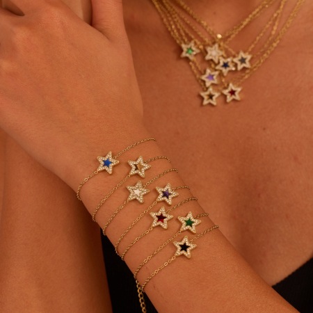 Bracelet chaîne femme simple et rétro en acier inoxydable, couleur or, étanche, motif étoile