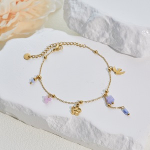 Ensembles De Bijoux Pour Femmes Simple Series Daily Flower En Acier Inoxydable Étanche Couleur Or h5 Image4