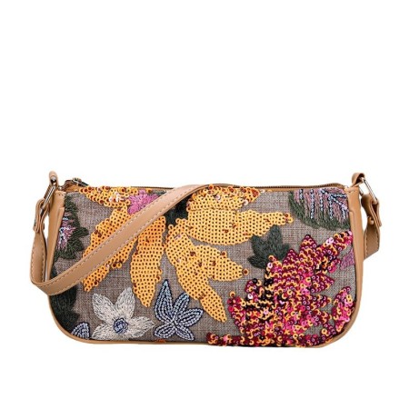 Sacs à bandoulière de luxe pour femmes, ornés de perles et de broderies florales 2