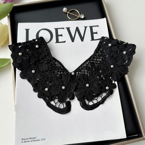 Collier Décoratif Multifonctionnel Exquis Pour Femme, Orné De Perles Et De Dentelle. h5 