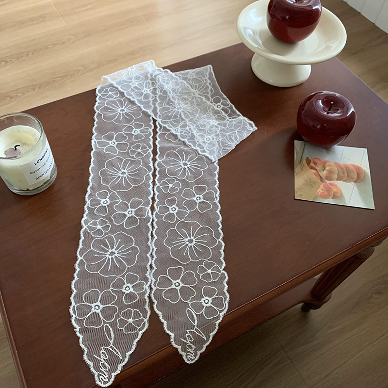 Écharpes D'Été Élégantes En Dentelle Unie Pour Femmes, Collection Romantique
