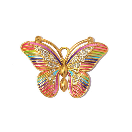 Pendentifs pour femmes de la série Luxueuse DIY, motif animal, étoile et feuille, en acier inoxydable étanche, couleur or 2