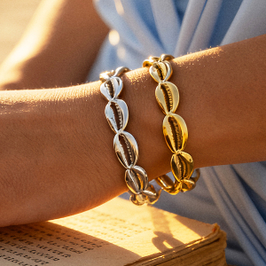 Bracelets Pour Femmes En Acier Inoxydable, Couleur Or, Au Design Créatif Et Étanche h5 Image6
