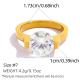 Couleur or/Taille de bague 7/1 anneau rond Image8