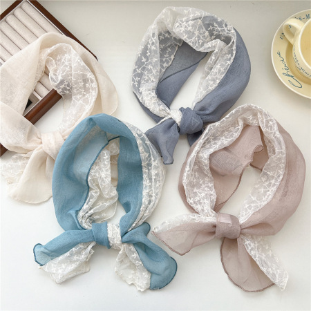 Magnifique bandana d'été en coton ajouré pour femme 2