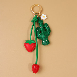 Porte-Clés Sac Femme Simple Series Sweet Strawberry Pu h5 Image4