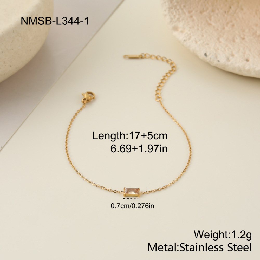 Bracelet Chaîne Femme Simple Et Élégant, De Forme Irrégulière, En Acier Inoxydable, Couleur Or, Étanche. 