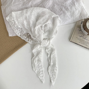Foulard Élégant Pour Femme En Dentelle Ajourée, Couleur Unie, À Faire Soi-Même, Collection Romantique h5 