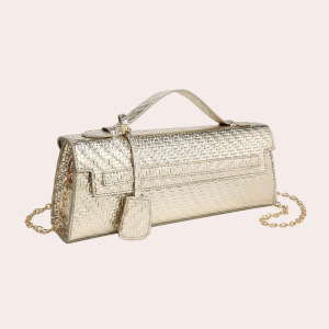 Pochettes De Soirée Pour Femmes, Forme Est-Ouest, Couleur Unie, En Pu h5 Image3