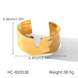 Bracelet Jonc Minimaliste Simple En Acier Inoxydable, Forme Elliptique, Couleur Or, Pour Femme h5 Image2