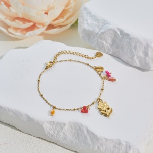 Ensembles De Bijoux Pour Femmes Simple Series Daily Flower En Acier Inoxydable Étanche Couleur Or h5 Image4
