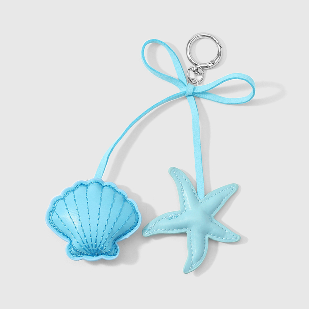 Porte-Clés En Cuir En Forme De Coquillage Et D'Étoile De Mer Pour Vos Vacances Image4