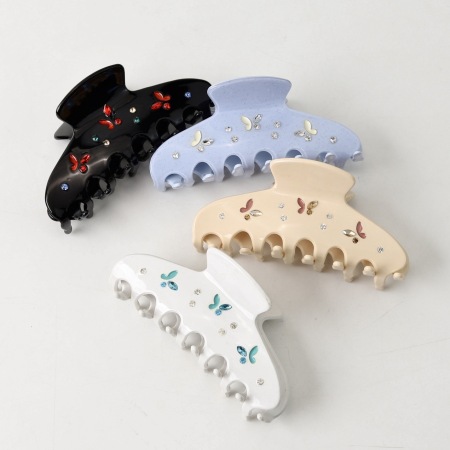 Pinces à cheveux élégantes en acétate, motif papillon, collection romantique 2