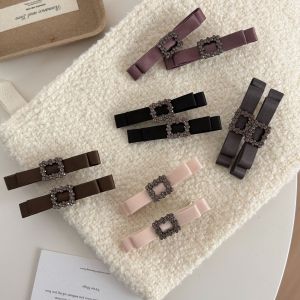 Pinces À Cheveux Élégantes En Tissu Avec Nœud Papillon, Collection Simple Series h5 Image4