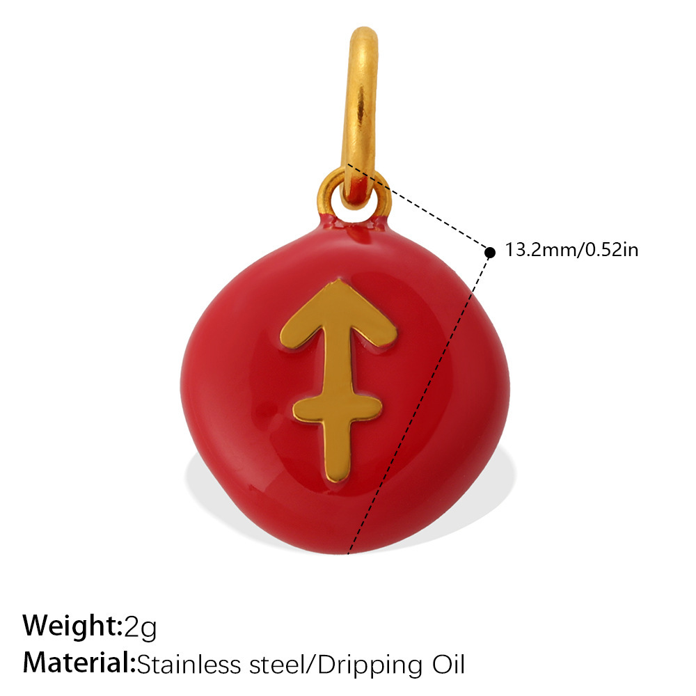 Pendentifs Diy Étanches En Acier Inoxydable Représentant Les Douze Signes Du Zodiaque