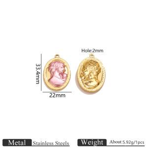 Pendentifs Pour Femmes En Acier Inoxydable, Couleur Or, Étanches, De La Série Classique « Ange À Faire Soi-Même » h5 