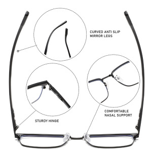 Lunettes Anti-Lumière Bleue Pour Femmes, Collection Simple Series, Coloris Uni Décontracté. h5 Image3