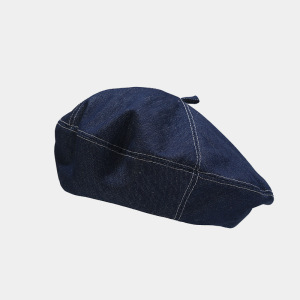 Bérets Pour Femmes En Denim Uni Et Simple h5 