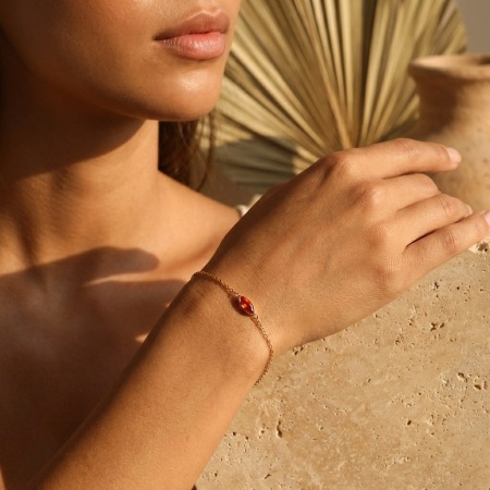 Bracelet chaîne femme simple et élégant, de forme irrégulière, en acier inoxydable, couleur or, étanche.