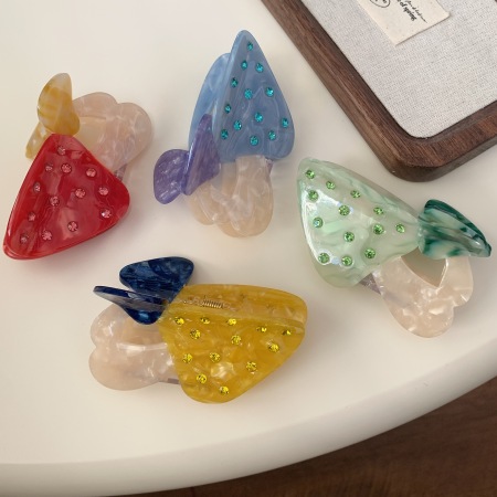 Pinces à cheveux pour femmes en acétate, motif nourriture mignonne, série simple