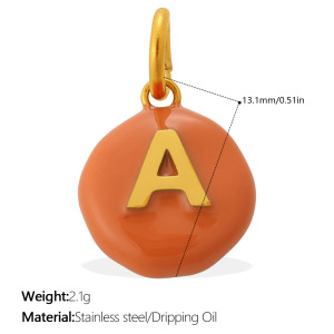 Pendentifs À Faire Soi-Même En Acier Inoxydable Étanche Couleur Or Avec Motif De Lettres h5
