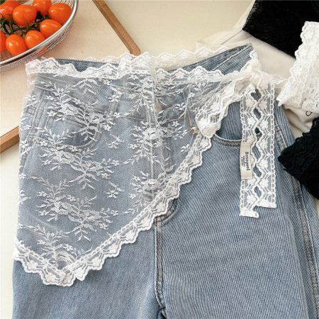 Écharpes d'été en dentelle unie pour femmes, collection romantique