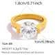 Couleur or/Taille de bague 8/1 anneau rond Image13