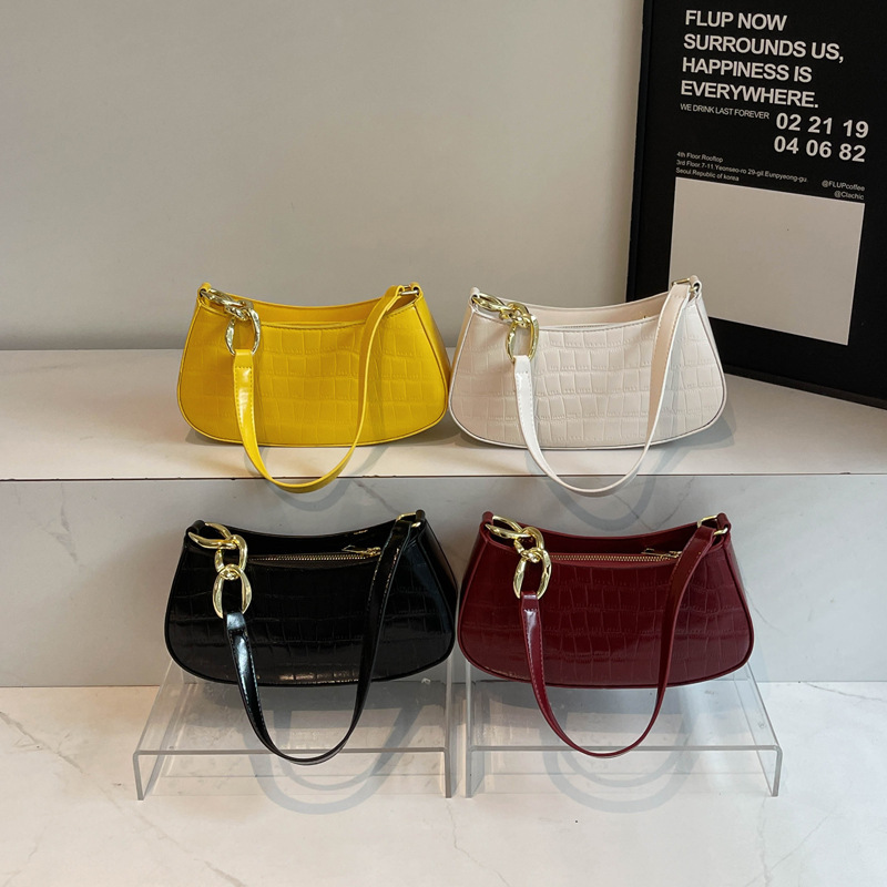 Sacs À Bandoulière Pour Femmes En Pu De Couleur Unie Image3