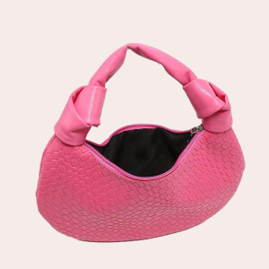 Sac Demi-Lune Pour Femme En Pu Uni, Style Parisien Chic h5 Image5