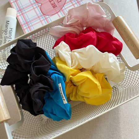 Chouchous classiques en tissu uni pour femmes 2