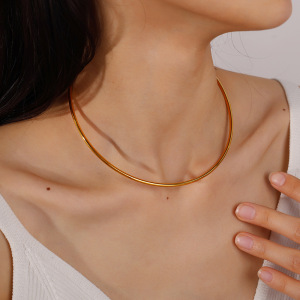 Ensembles De Bijoux Pour Femmes Simple Series Daily Geometric Shape En Acier Inoxydable Étanche Couleur Or h5 Image4