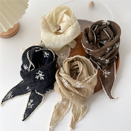 Bandana d'été en coton à fleurs douces pour femmes 2
