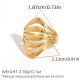 Couleur or/Taille unique/Bague en forme de diamant (1 pièce) 