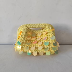 Pochettes Pour Femmes En Fil Uni À Sequins Tissés Style Vacances h5