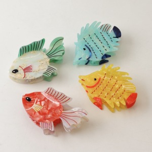 Griffes À Cheveux Pour Femmes En Acétate, Motif Animaux Mignons, Collection Romantique h5 Image3