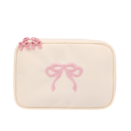 Trousses à maquillage romantiques à nœud papillon pour femmes